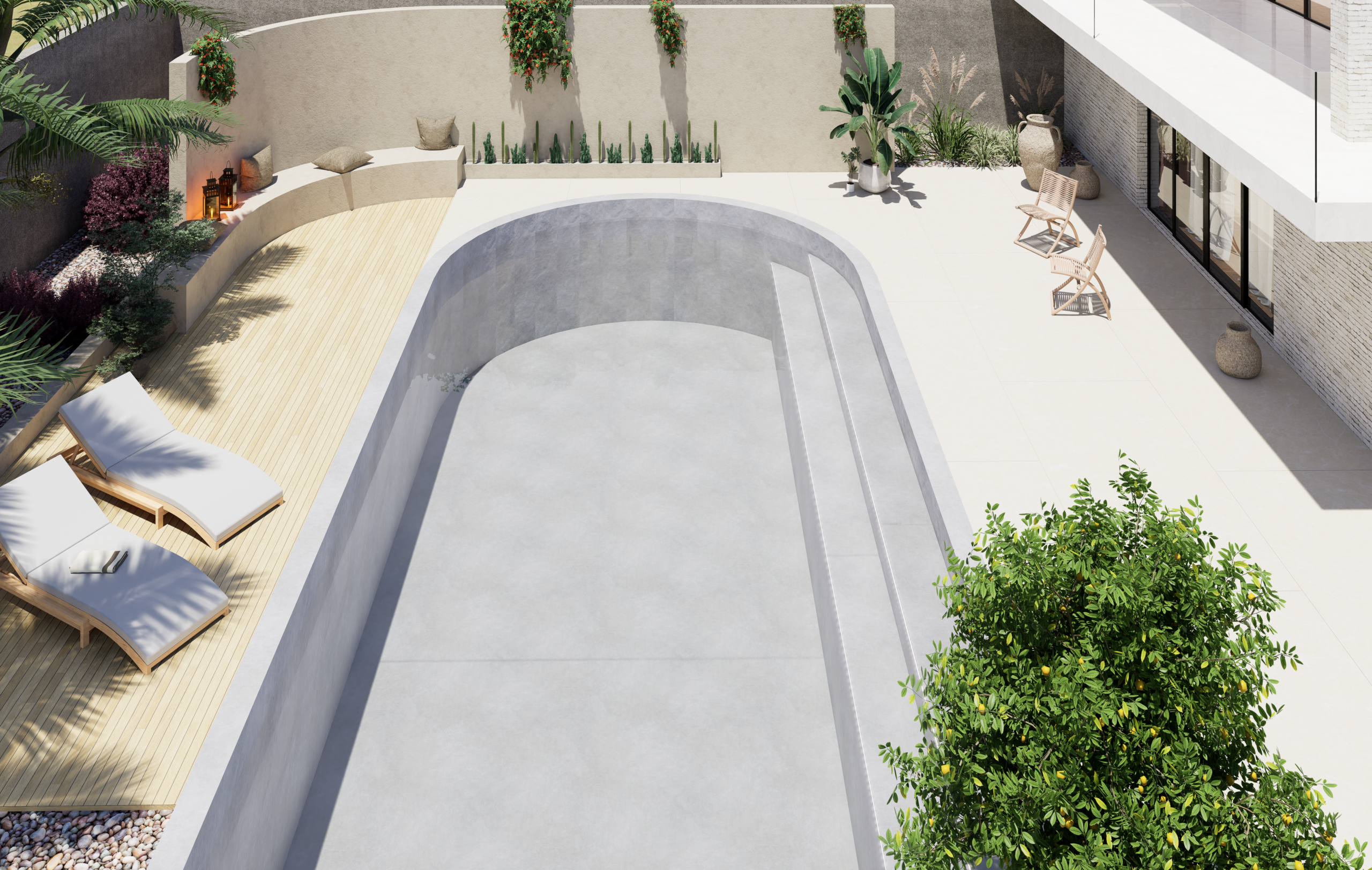 Top-view of the pool